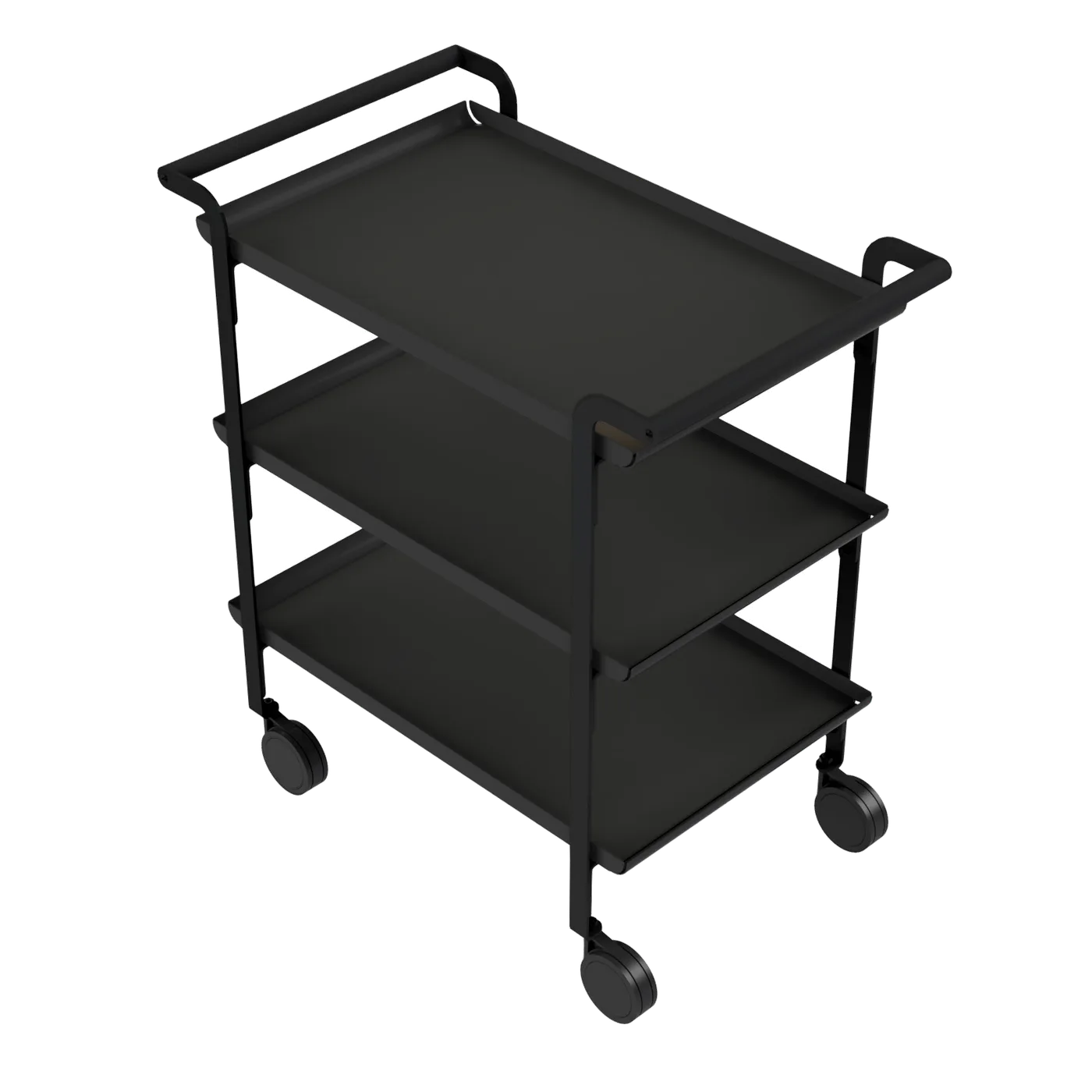 LI-3R — LINÉA® Carrello da servizio 3 ripiani — Nero — Nero