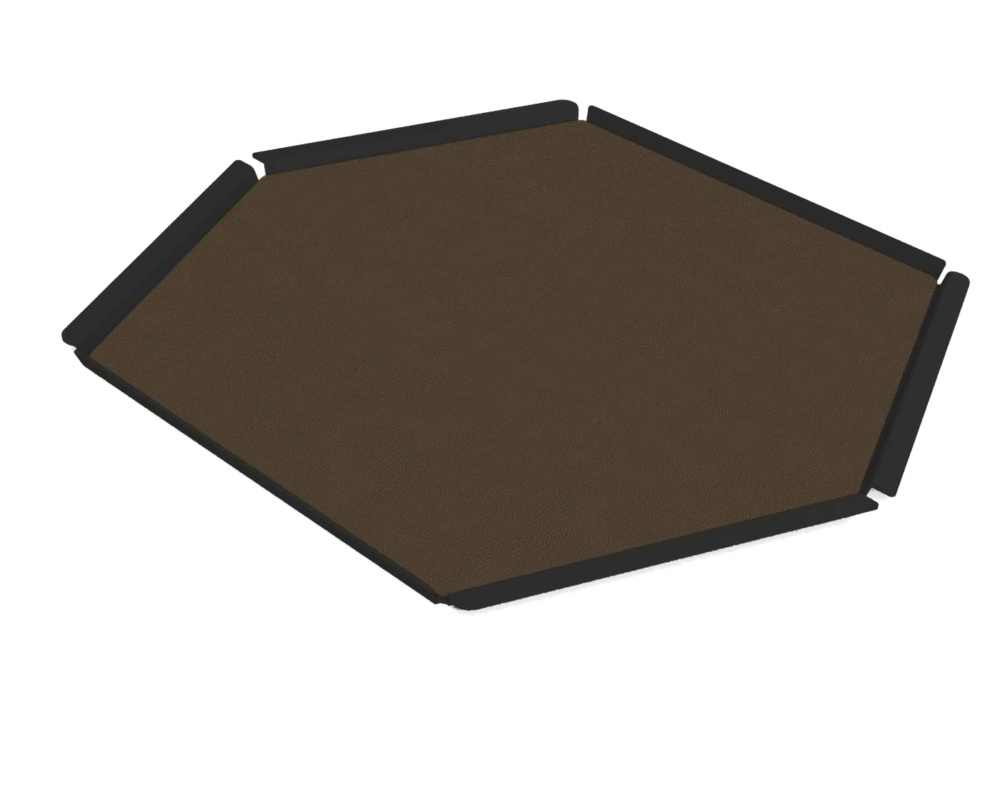 VX-4453 — Vassoio esagonale 44x53 cm — Marrone — Nero