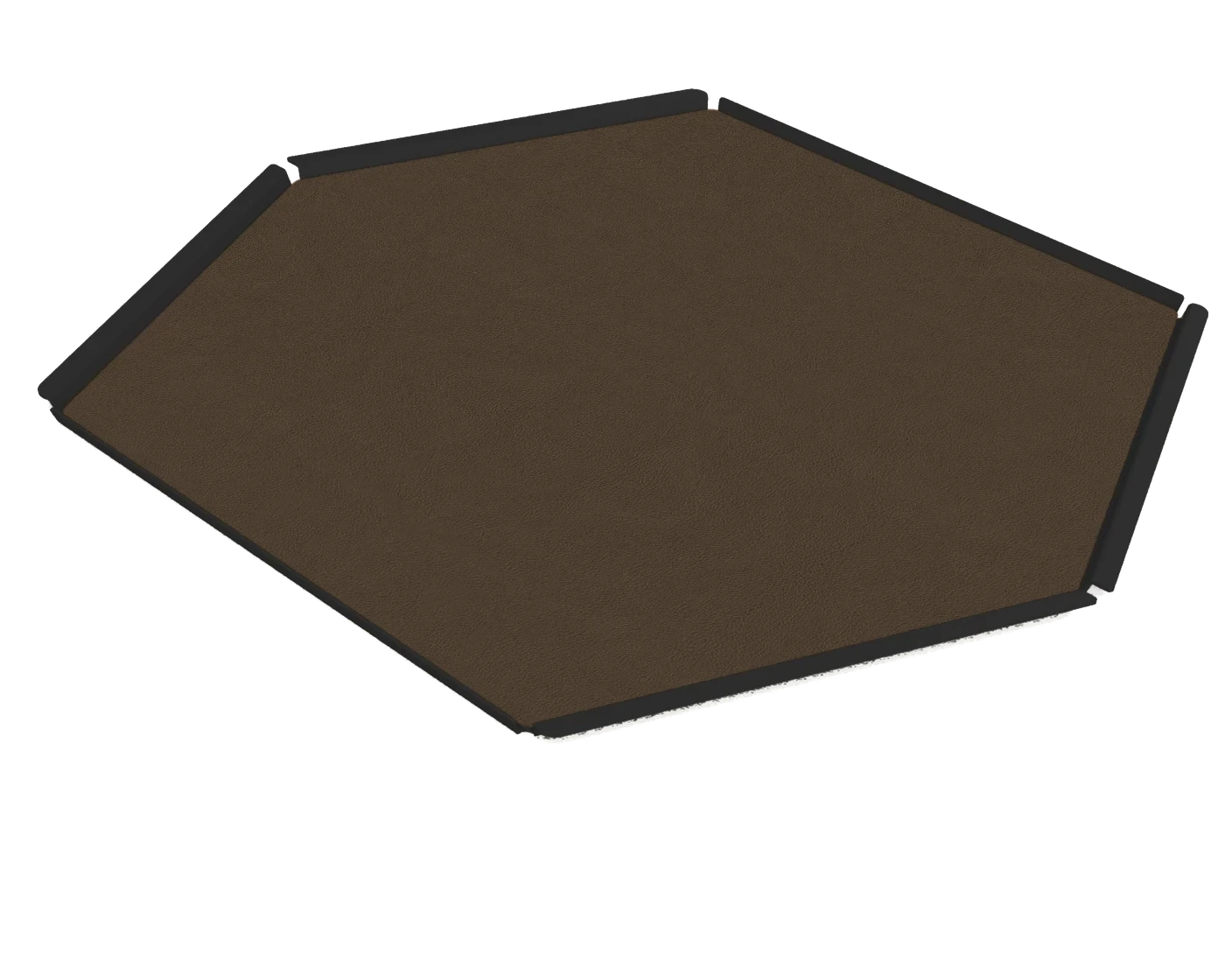 VX-5668 — Vassoio esagonale 56x68 cm — Marrone — Nero