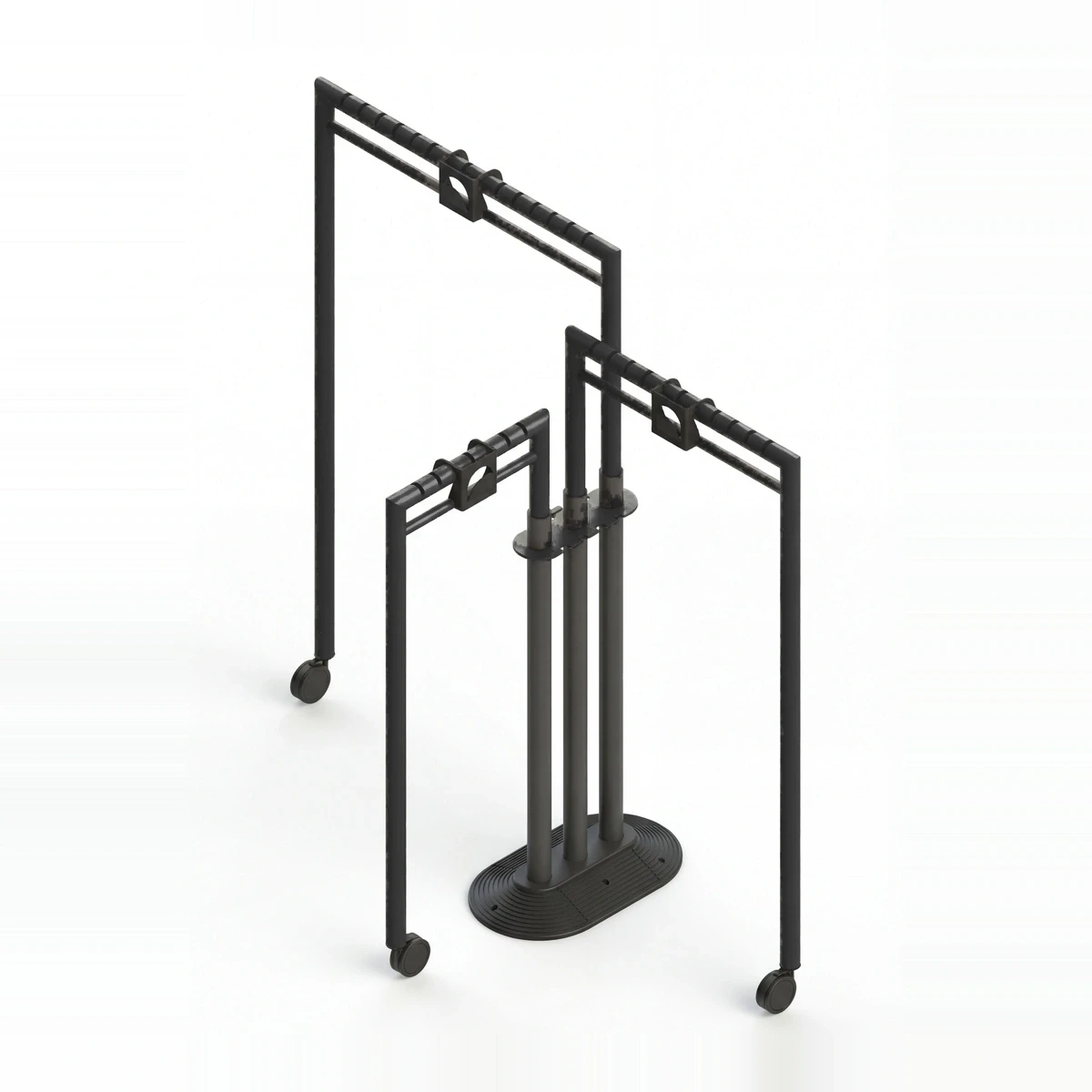 TRIVIO — TRIVIO® Appendiabiti a 3 braccia rotanti — Nero